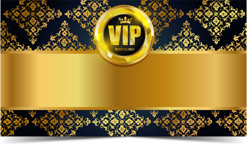 luxury vip golden with dark background vector