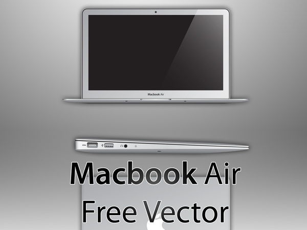 Macbook air free vector 