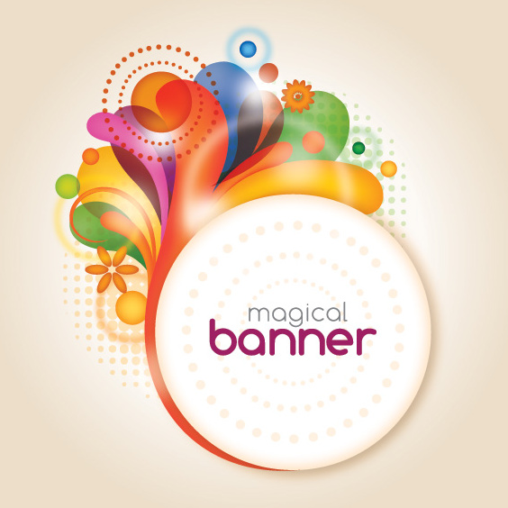 magical banner vector graphic