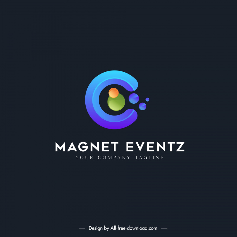 magnet eventz logo elegant modern dark geometric texts