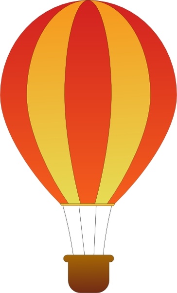 Maidis Vertical Striped Hot Air Balloons clip art 