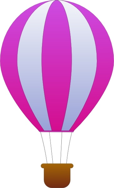 Maidis Vertical Striped Hot Air Balloons clip art 