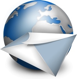 Mail globe earth