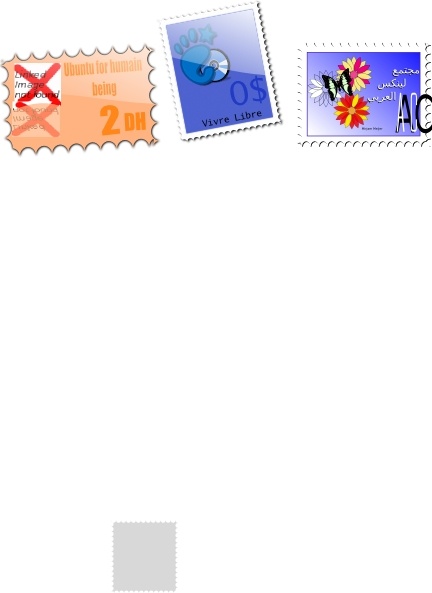 Mailing Stamps clip art