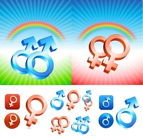 male and female symbols vector