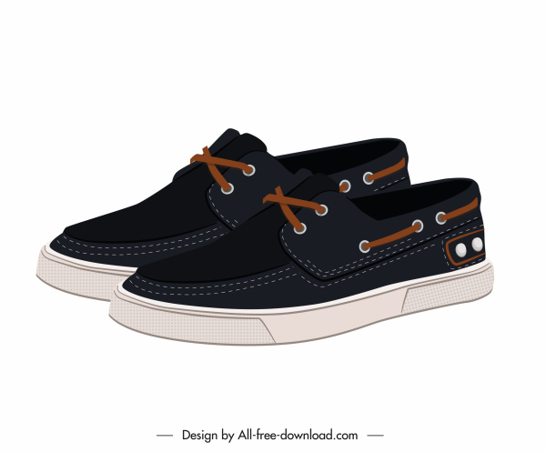 male fashion shoes icon modern young 3d design