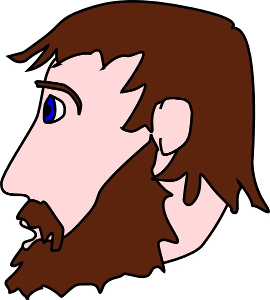 Man Head Side Beard Mustache clip art