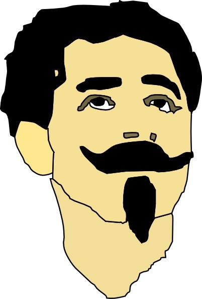Man With Mustache And Goatee clip art