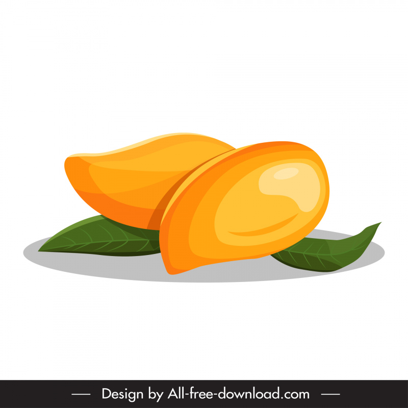 mango fruit icon classical handdrawn design 