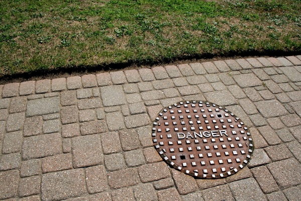 manhole cover brown 
