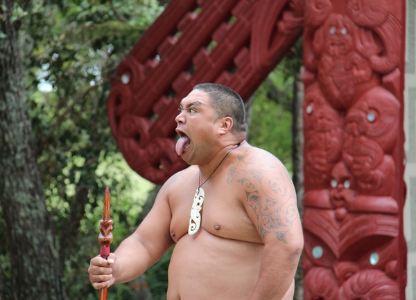 maori man making a face