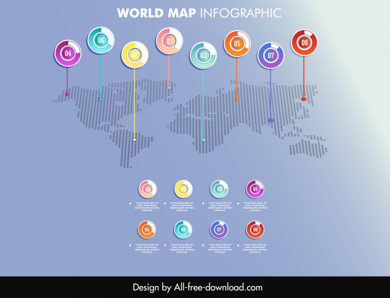 map infographic template modern elegant