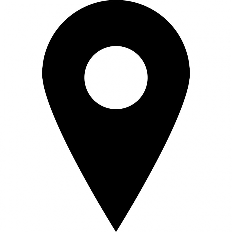 map marker sign icon flat rounded shape silhouette sketch