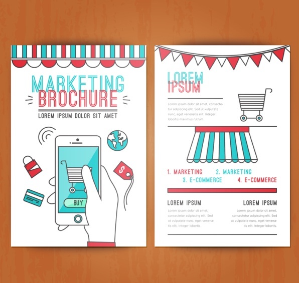 marketing brochure cover template vector