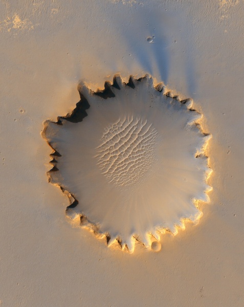 mars planet crater