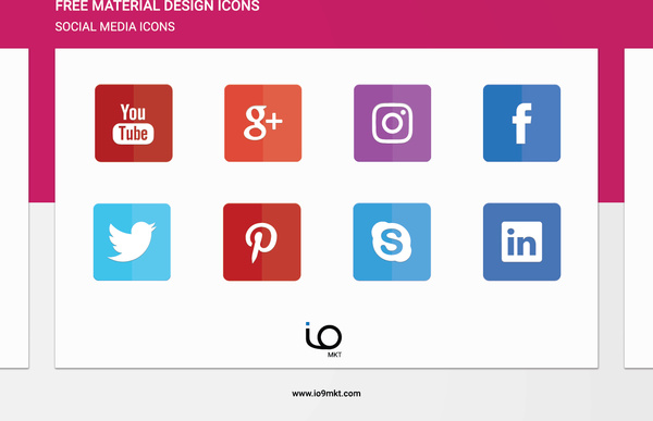 material design social icons 