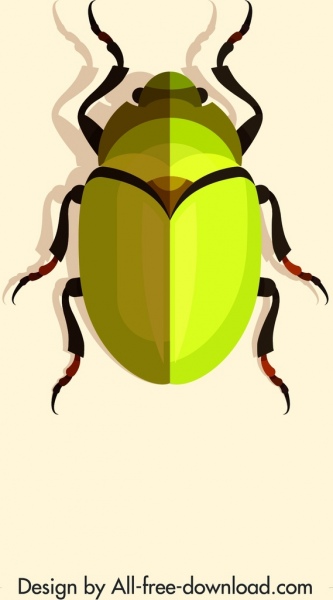 may bug insect icon bright yellow 3d design