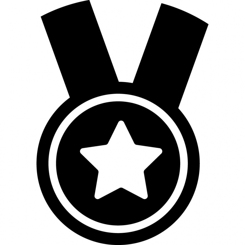 medal sign icon flat contrast symmetric sketch