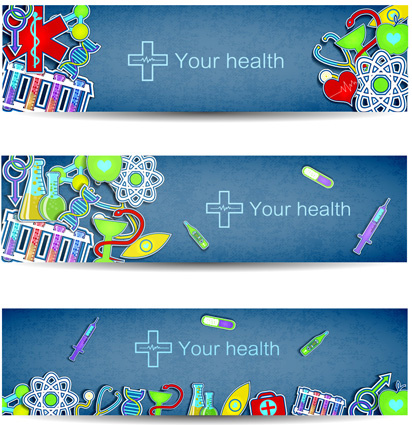 medical elements vector banner