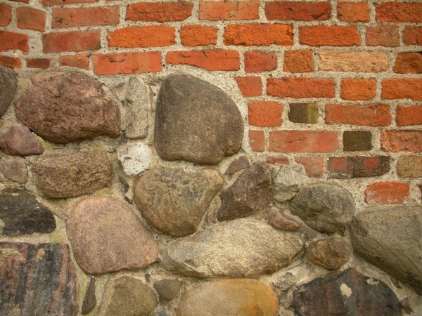 medieval castle detail stone foundation