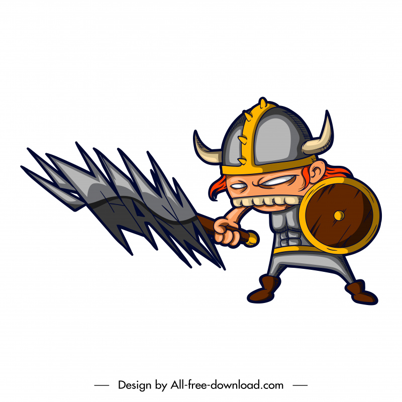 medieval knight icon funny cartoon character sketch