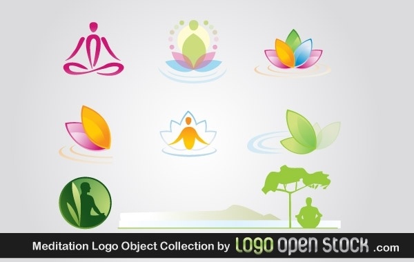 Meditation Logo Object Collection