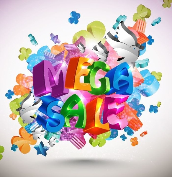Mega Sale Vector Background