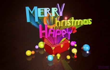 merry christmas 3d words psd layered