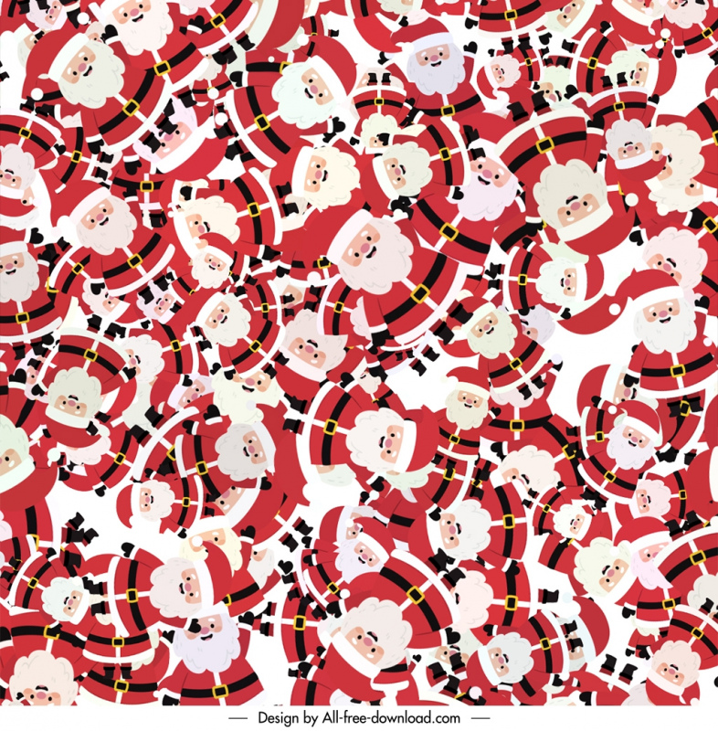 merry christmas ps pattern template repeating santa claus 