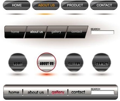 Metallic editable website buttons