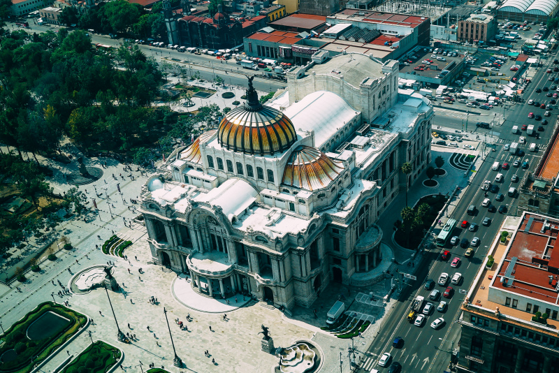 mexico city picture crowded scene high view