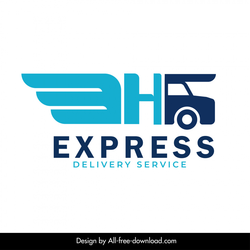 mhg logo template stylized texts truck shapes sketch