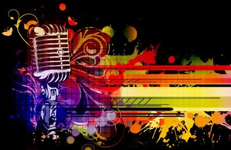 music background template microphone sketch dark colors grunge