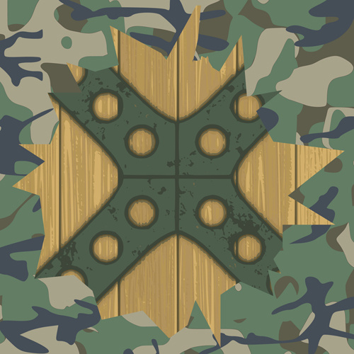 military elements frame vector