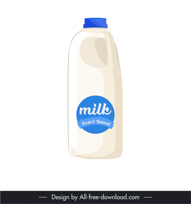 milk advertising design elements flat sketch