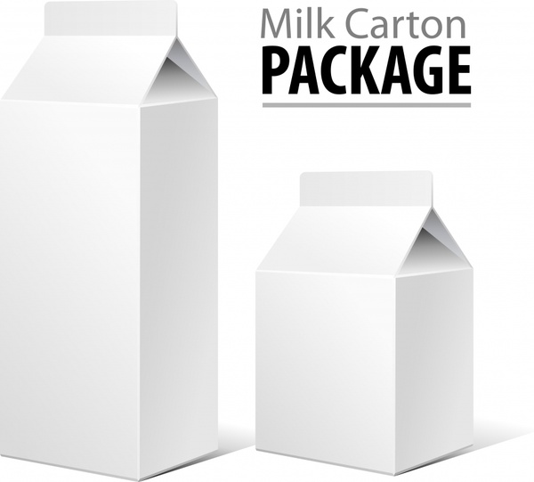 milk cartridge box vector