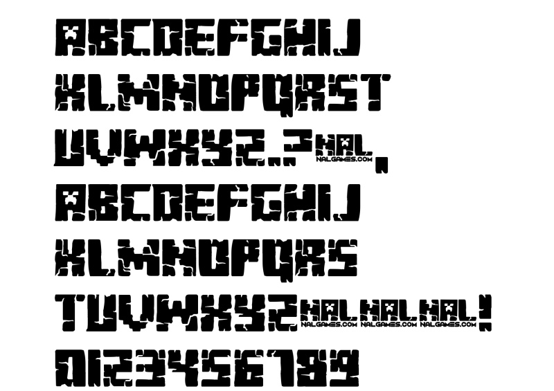 Minecraft Font Alternate Style  Minecraft font, Download fonts