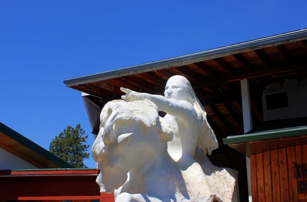 mini crazyhorse statue in the black hills south dakota