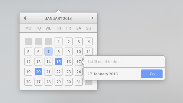 Minimal Calendar Widget
