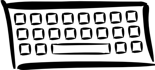 Minimalist Keyboard clip art