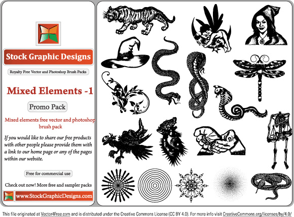mixed elements free vector pack1