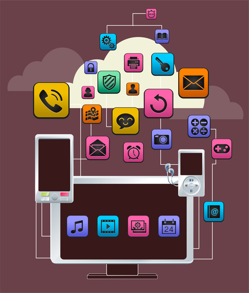 mobile icons app collection