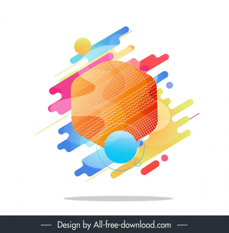modern abstract background design elements colorful deformed shapes 