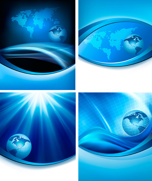 modern background with globe elements vector 