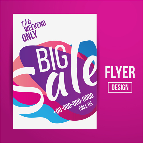 modern big sale vector flyer