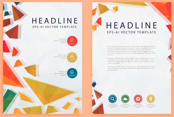 modern brochure template colorful geometric decoration