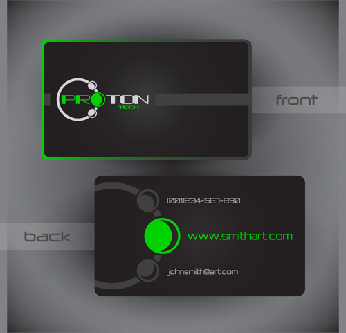 modern business cards front and back template vector