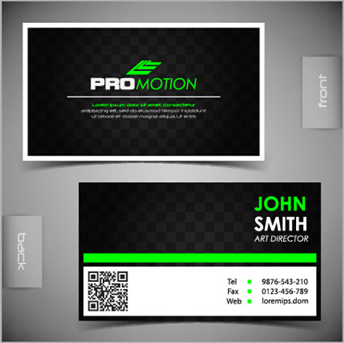 modern business cards front and back template vector 