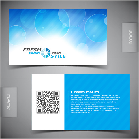 Modern business cards front and back template vector Vectors graphic