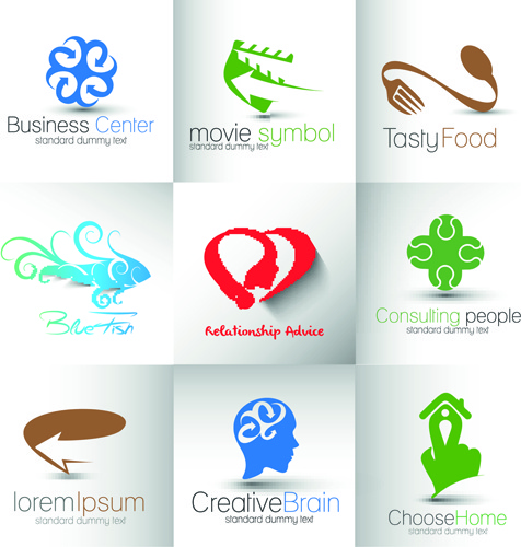 modern business logos design art vector